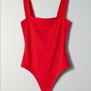 Aritzia Red Firecracker Bodysuit